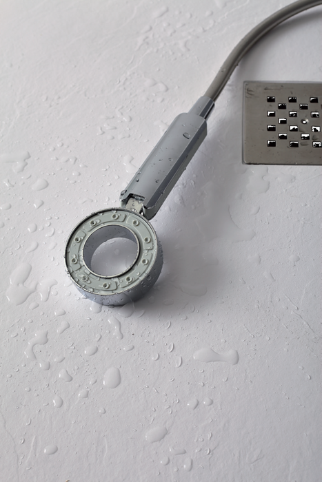 Colonna doccia in acciaio lucido e bianco 1120mm modello Rio