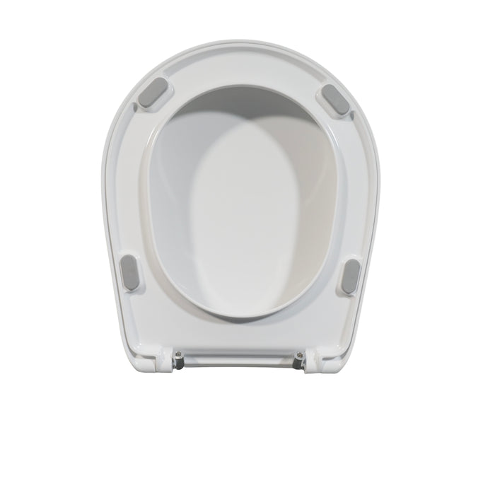Sedile wc come originale Fly Althea termoindurente bianco con cerniere rallentate