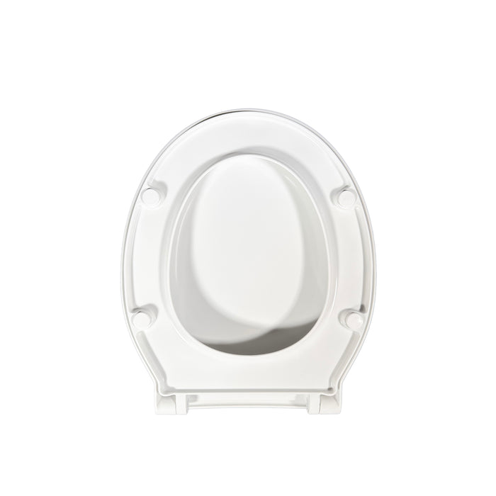 Sedile wc compatibile Quarzo Dolomite termoindurente bianco con cerniere rallentate