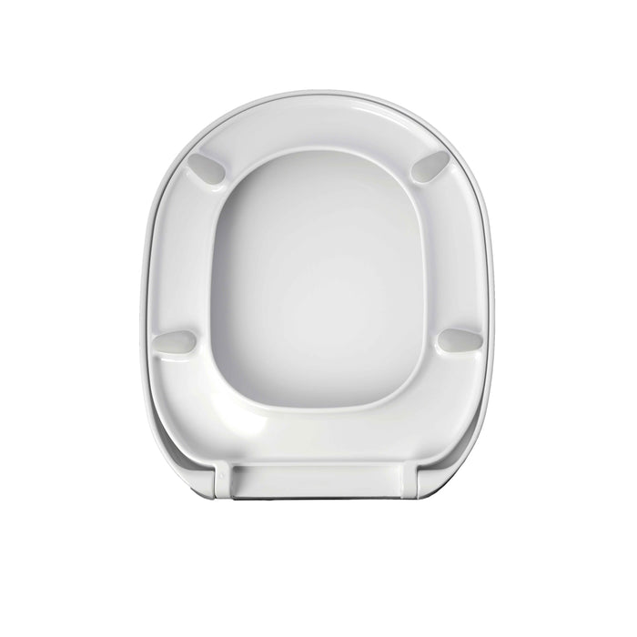 Sedile wc dedicato Ares Monoblocco Cielo termoindurente bianco con cerniere rallentate