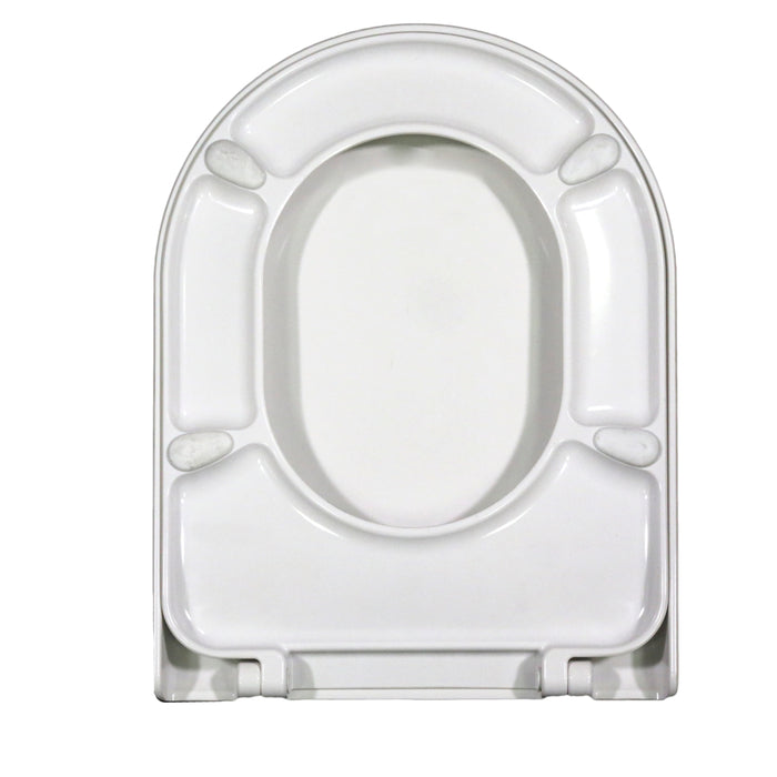 Sedile wc dedicato Clivia Axa termoindurente bianco con cerniere rallentate