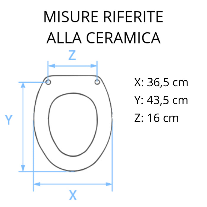 Sedile wc come originale Gemma 2 Dolomite termoindurente bianco con cerniere rallentate