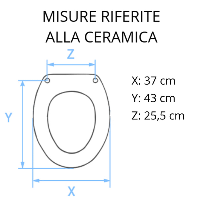 Sedile wc come originale Oceano Althea termoindurente bianco