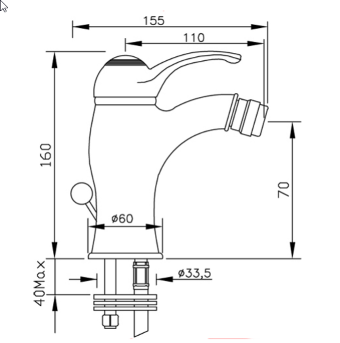 Miscelatore per bidet Syria