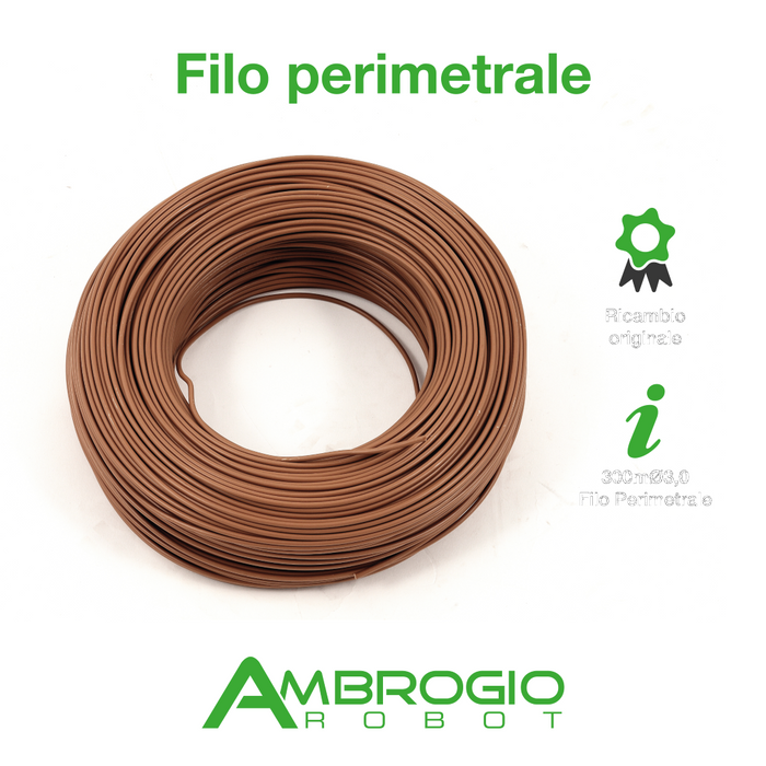 Kit di installazione L composto da 300mt filo da 3mm, 500 chiodi ferma filo e 6 connettori di giunzione per installazione Ambrogio robot ZCS