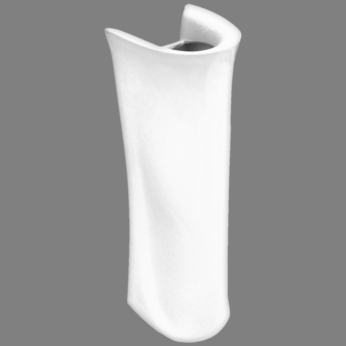 Set sanitari tradizionali bianco 5 pezzi modello Felce con vaso scarico a pavimento e lavabo con colonna