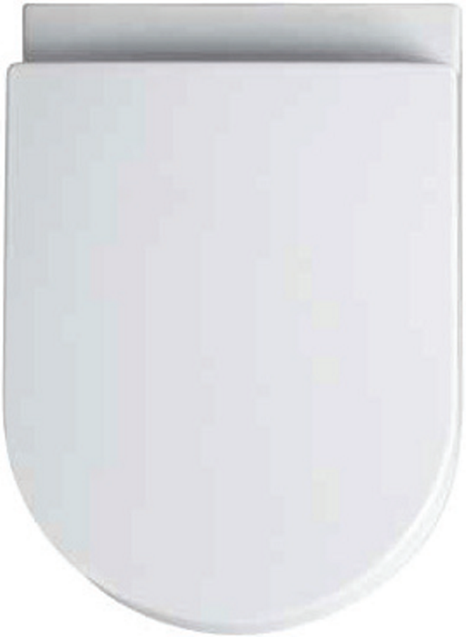 Coprivaso E-Line bianco con cerniere cromo EL003