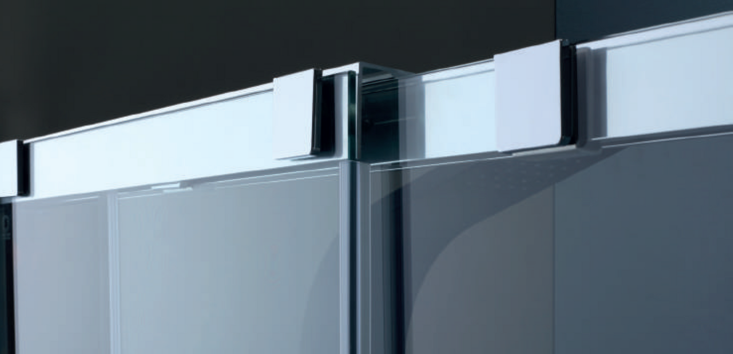 Porta doccia scorrevole in cristallo trasparente, spessore 6mm, altezza 200cm e struttura cromo