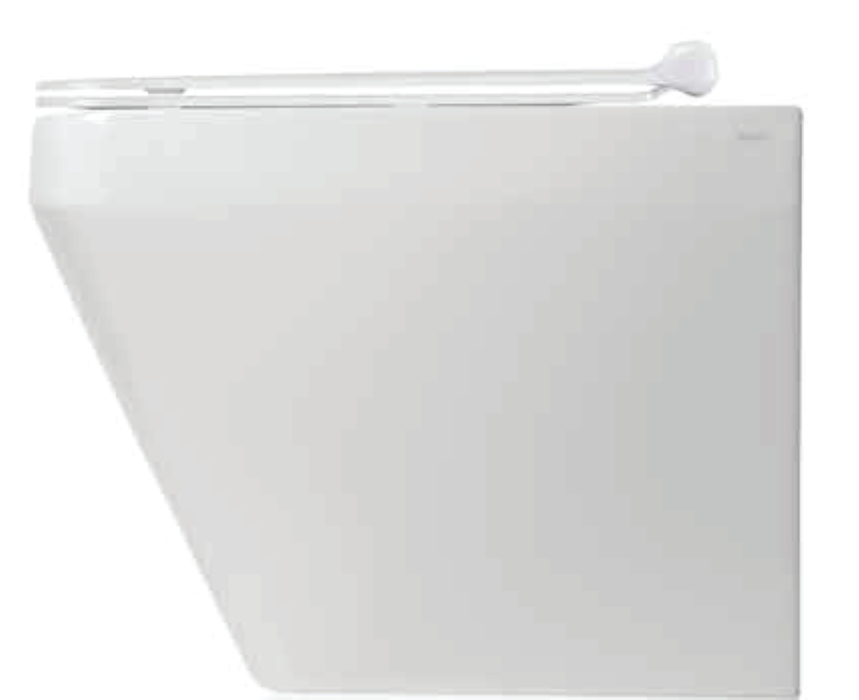 Vaso filomuro bianco con sedile rallentato serie Baden-Baden Simas (WC+Sedile soft-close)