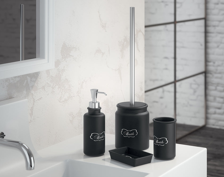 Set di accessori da bagno in 4 pezzi Dispenser di sapone in vetro