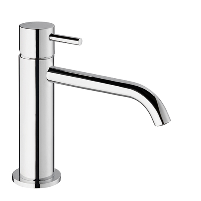 Monocomando lavabo cromato con bocca lunga senza scarico serie Tondì