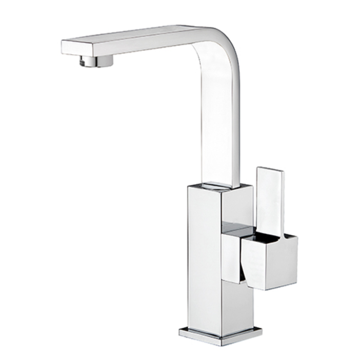 Monocomando lavabo cromato con scarico da 1"1/4 serie H-Tre