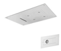 Soffione doccia inox a soffitto con cromoterapia 550x400mm a 2 getti cod.332-01