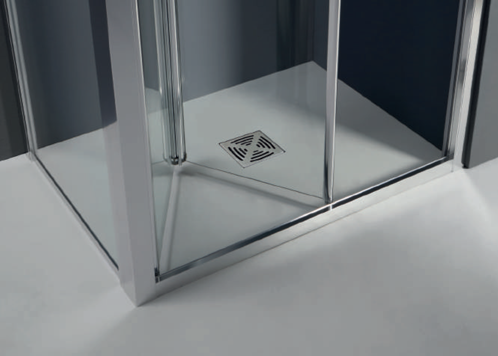 Porta doccia a soffietto in cristallo trasparente, spessore 6mm, altezza 200cm e struttura cromo