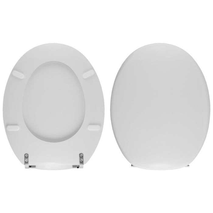 Sedile copriwater in resina poliestere colata bianco lucido dedicato per vaso modello Omnia Classic marca Villeroy e Boch - img1