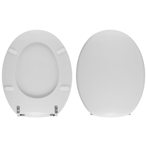 Sedile copriwater in resina poliestere colata bianco lucido dedicato per vaso modello Contour 21 marca Ideal Standard - img1