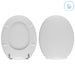 Sedile copriwater in resina poliestere colata bianco lucido con cerniere rallentate dedicato per vaso modello Soft 53 marca Althea - img1