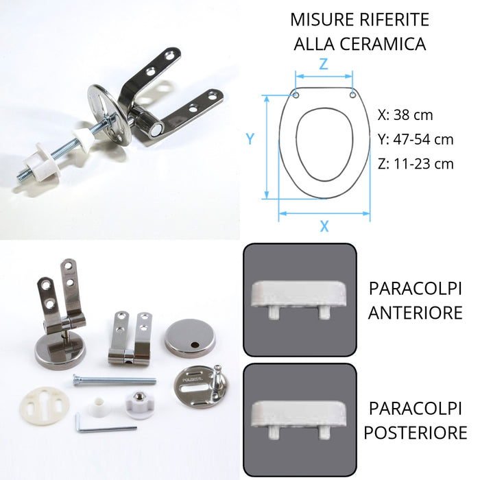 Sedile copriwater in resina poliestere colata bianco lucido dedicato per vaso modello Sovas marca Ideal Standard - img2