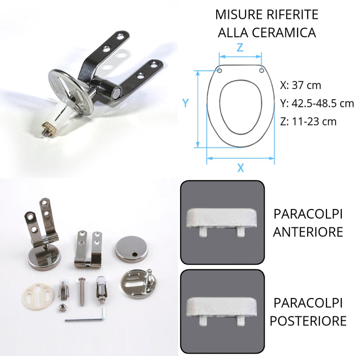 Sedile copriwater in resina poliestere colata bianco lucido dedicato per vaso modello Absolute Kurokawa marca Ideal Standard - img2