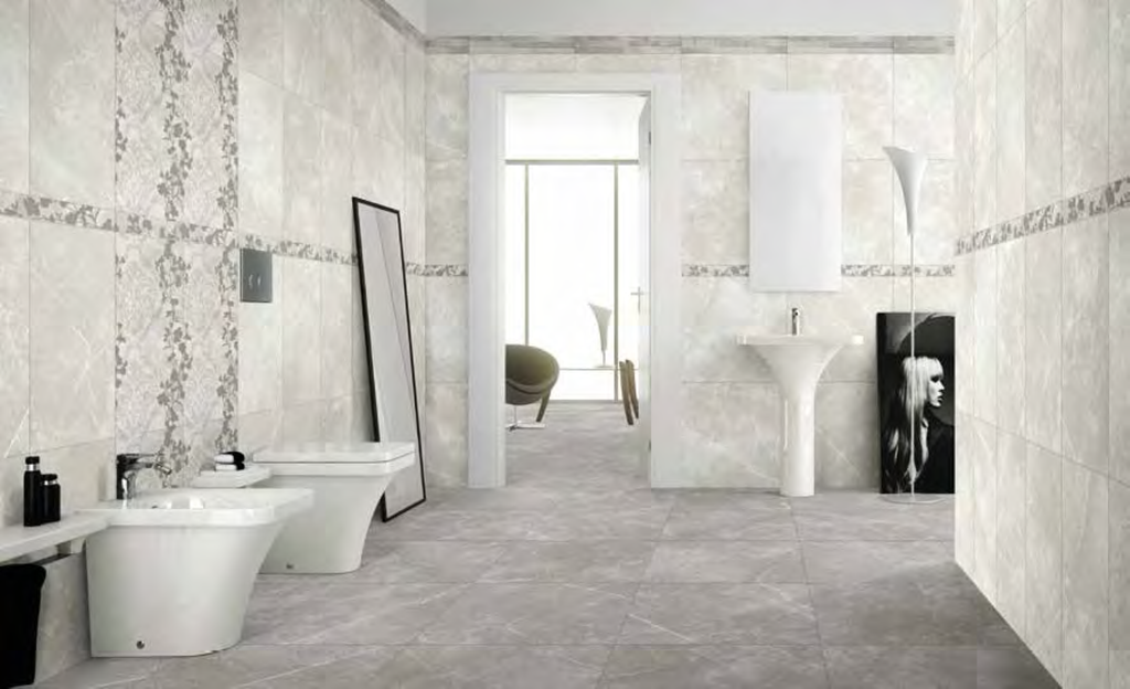 Gres porcellanato effetto marmo lucido 59x118 rettificato Vision Ash C